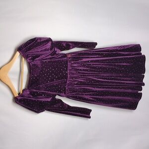 Angel & Rocket Girls Violet Velvet Dress